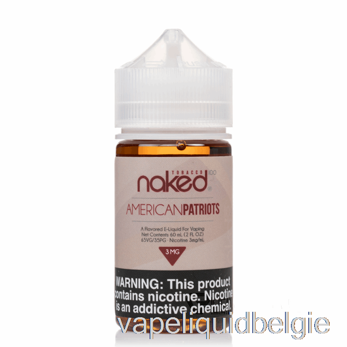 Vape Vloeibare Amerikaanse Patriotten - Naakt 100 Tabak - 60 Ml 3 Mg